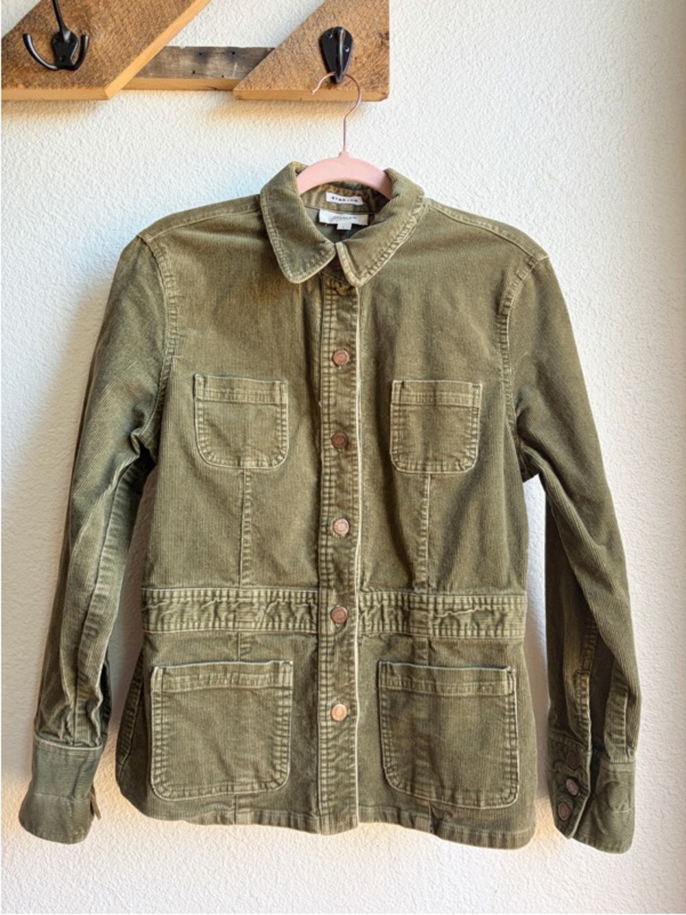 Vintage JNY Green Corduroy Chore Coat Large